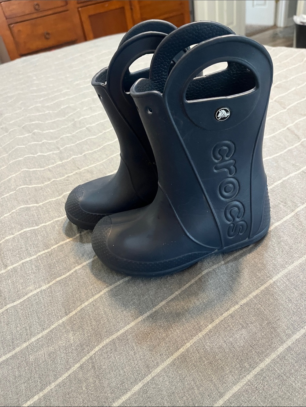 Navy Blue Croc boots